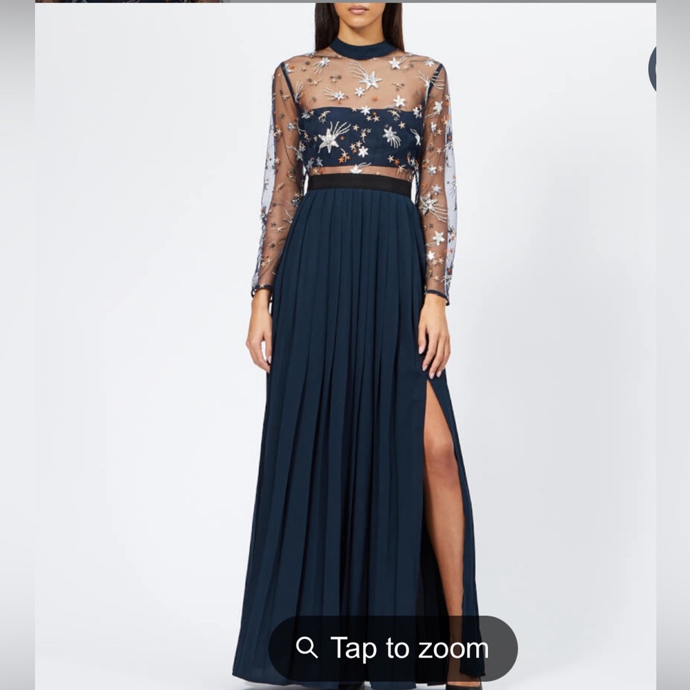 Self-Portrait women’s starTulle embellished maxi dress